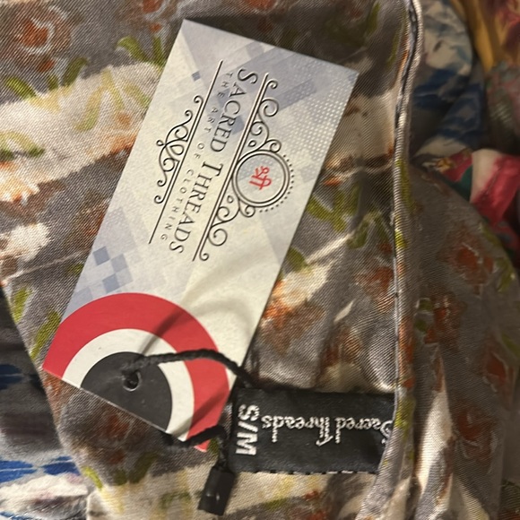 S/M Funky Hippie style Cardigan by Sacred Threads.  CL/GR 07.  222612 - Picture 3 of 4